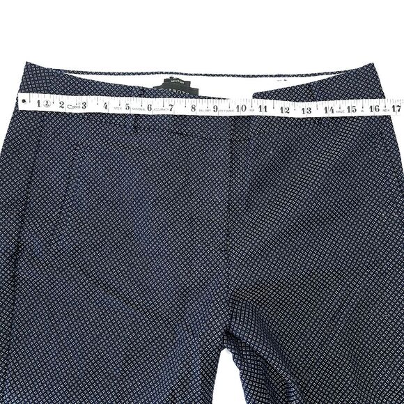 Talbots Navy Blue Newport Diamond Polka Dots Mid-Rise Preppy Dress Pants Sz 8 - Picture 7 of 15